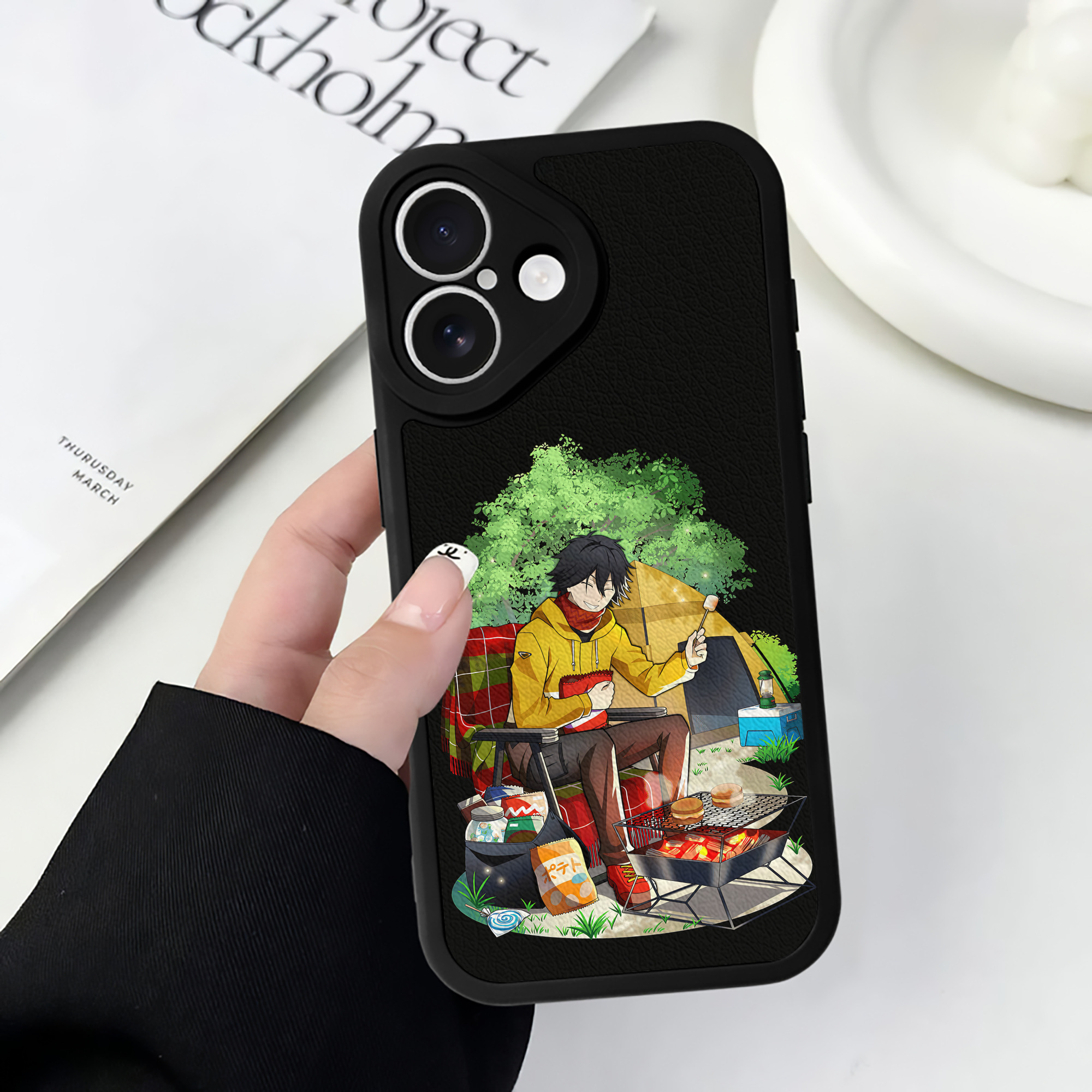 （画像用） 文豪ストレイドッグス Bungo Stray Dogs 【iPhone 16シリーズ対応】シリコンスマホケース（レザー調） 材質：シリコン
